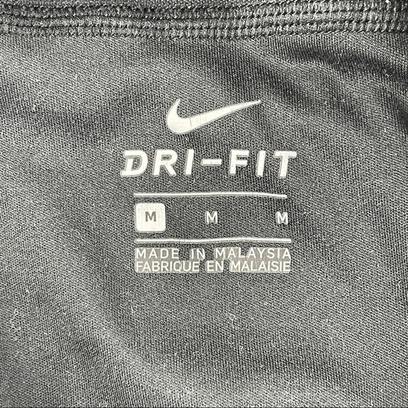 Nike Dri Fit Shorts Girls Medium Black White Athletic Elastic Waist - Picture 2 of 7